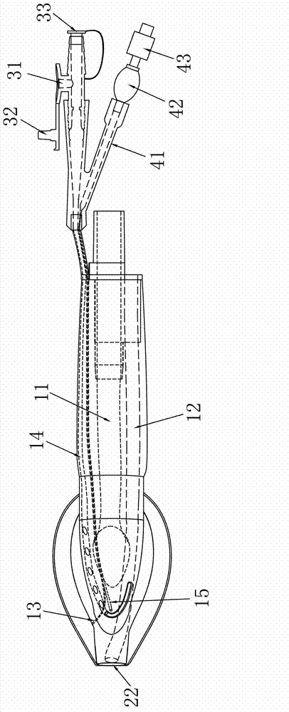 Multiple-cavity integrated laryngeal mask capable of being inserted by endoscope