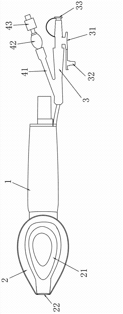 Multiple-cavity integrated laryngeal mask capable of being inserted by endoscope