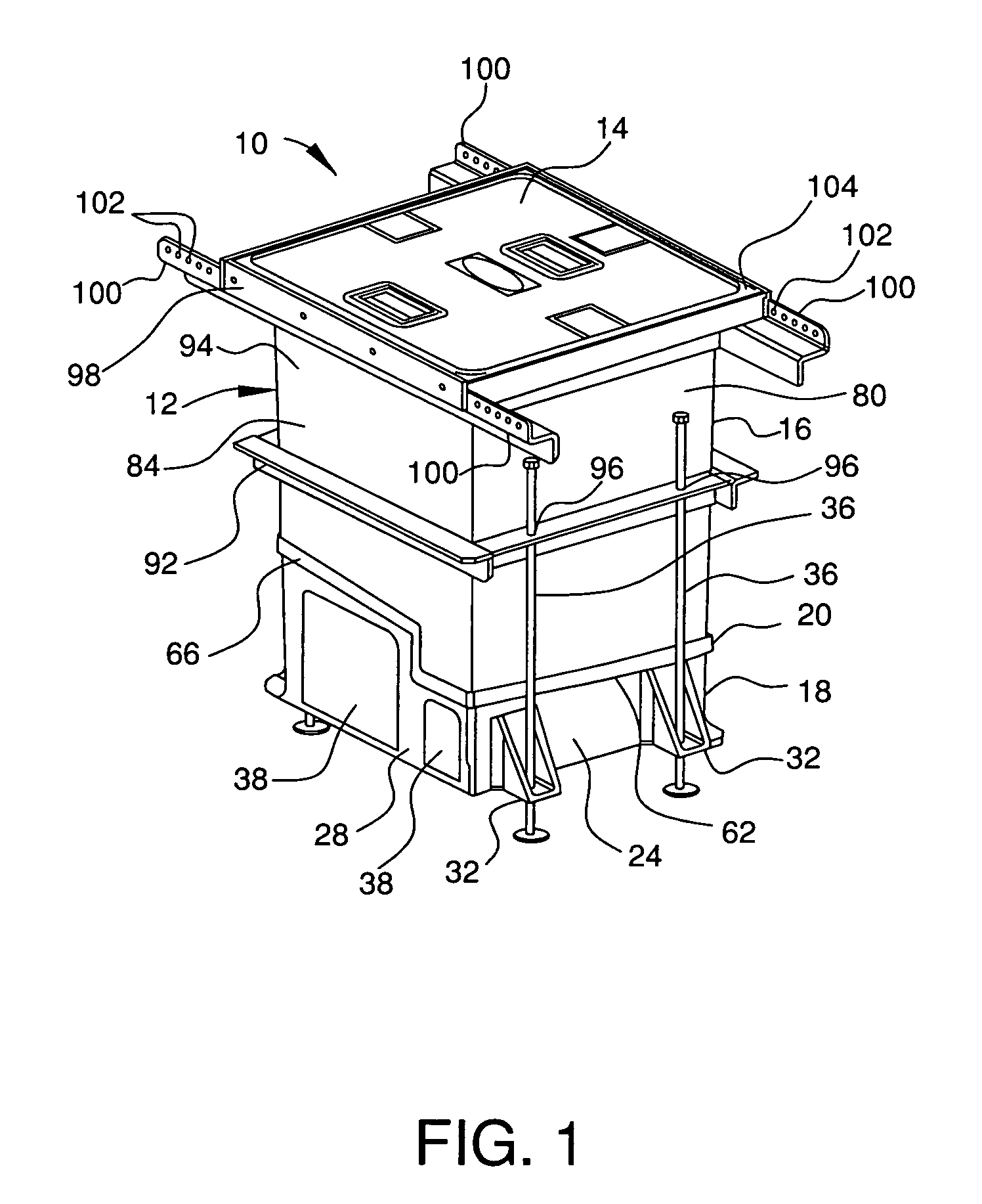 Large capacity multiple service floor box