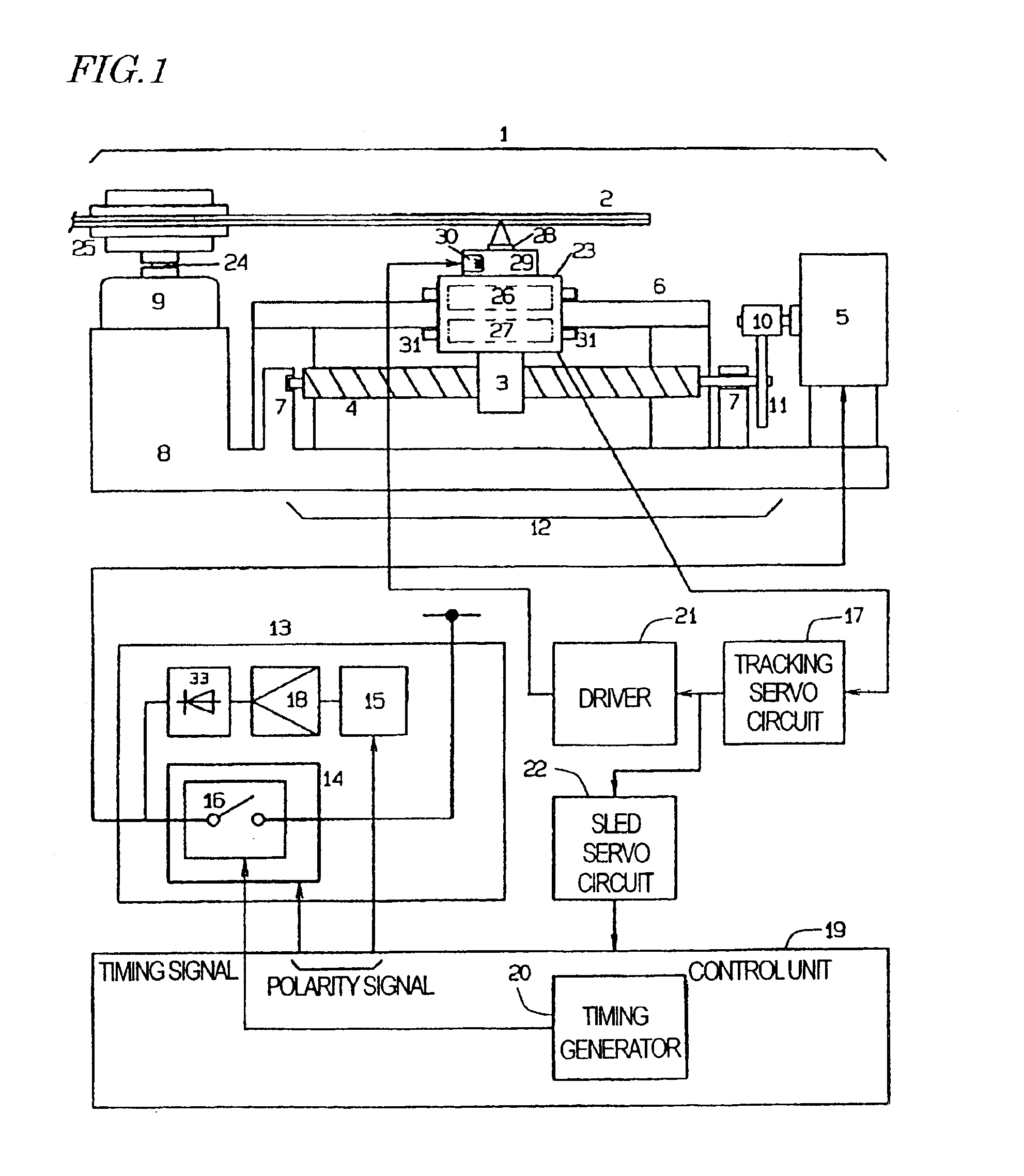 Disk drive including means for preventing rotation