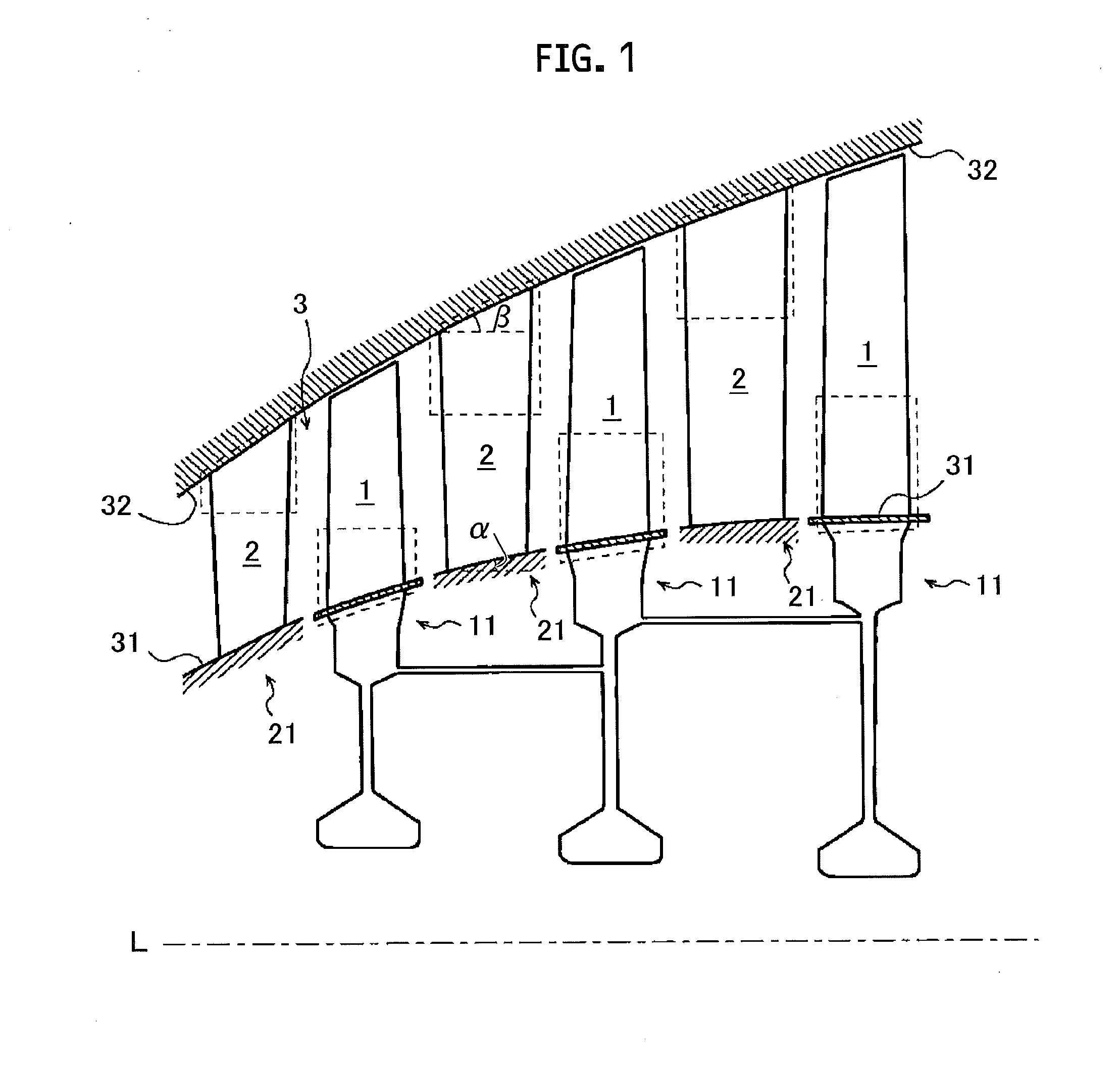 Vane structure for axial flow turbomachine and gas turbine engine