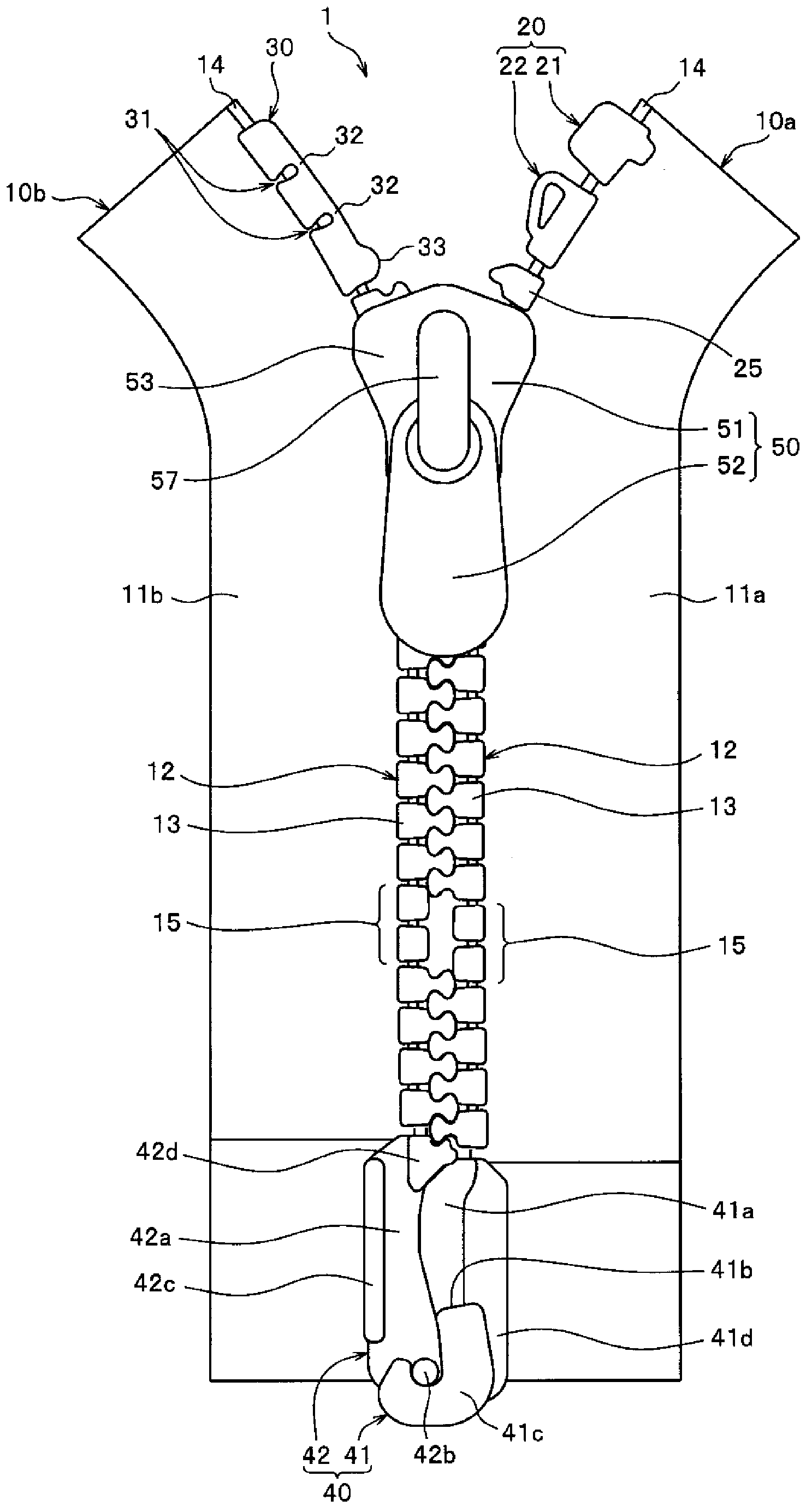 Slide fastener