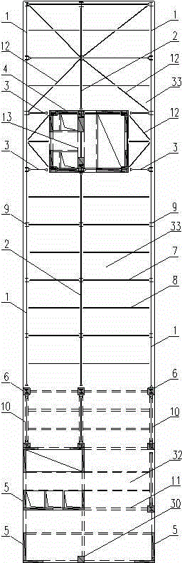 Large-span long-cantilever connection structure and construction technique