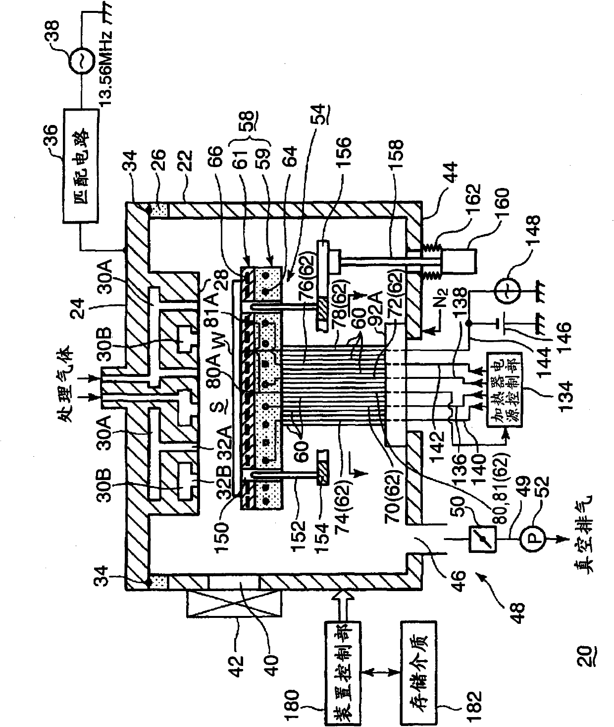 Loading table structure and processing device