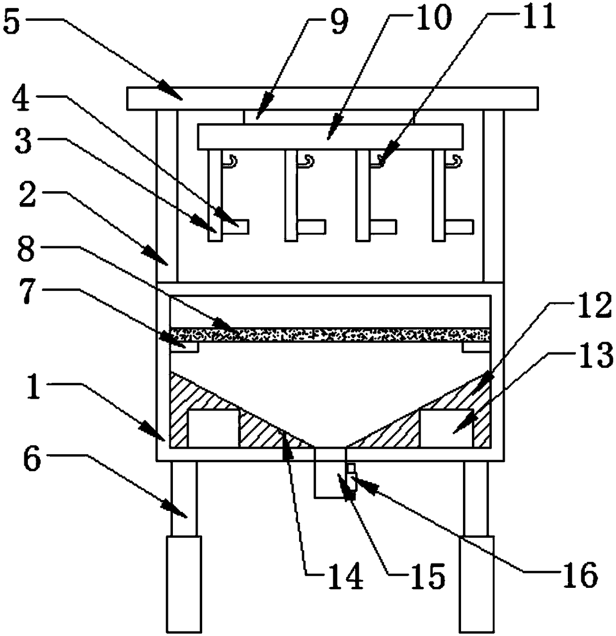 Blood collection device for chicken and duck slaughtering