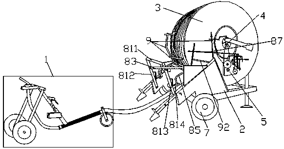 Multifunctional reel-type sprinkling machine