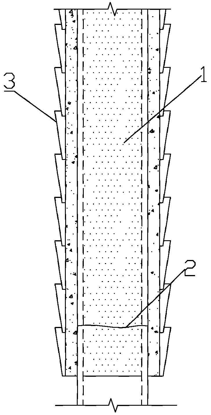 Tubular pile defect processing method