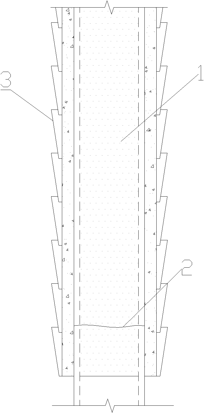 Tubular pile defect processing method