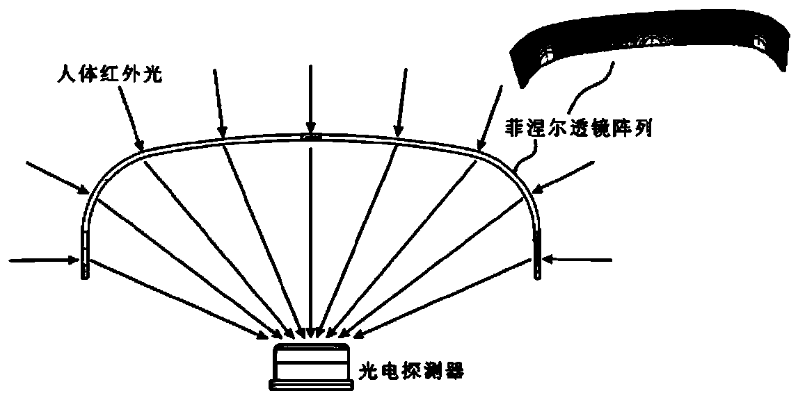 Fresnel lens group and pyroelectric infrared human body posture estimation system comprising Fresnel lens group