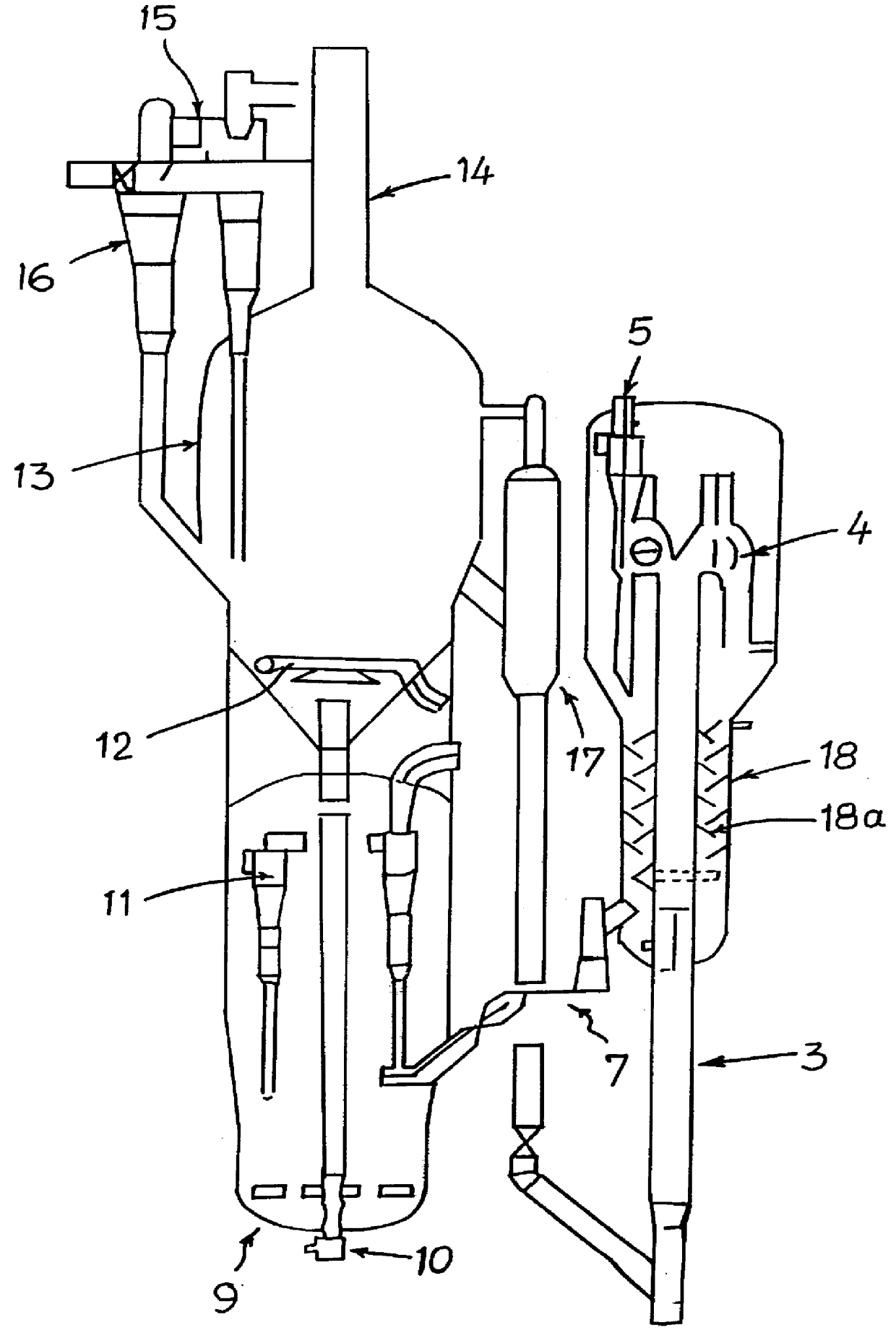 Fluidized catalytic cracking apparatus