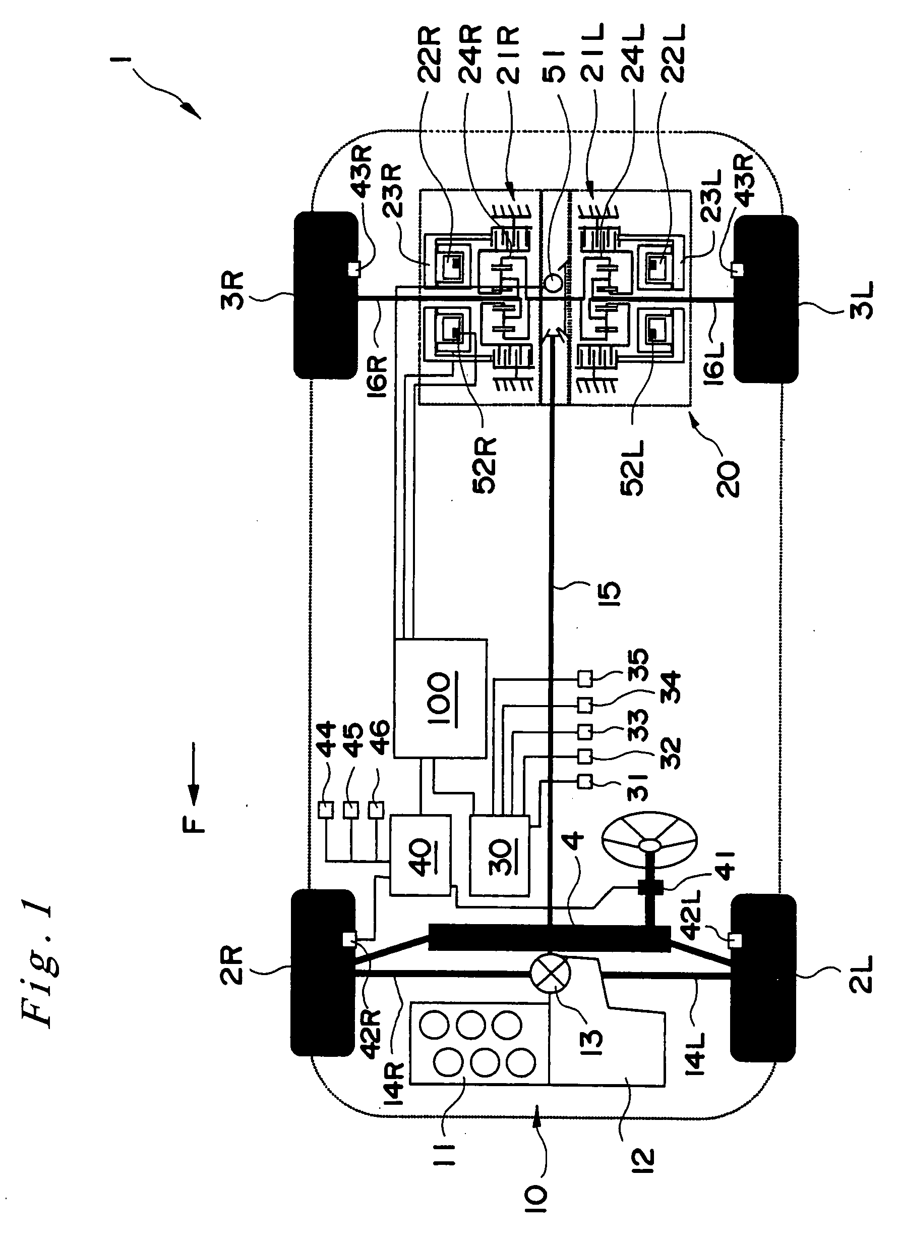 Lateral acceleration sensor breakdown detection device