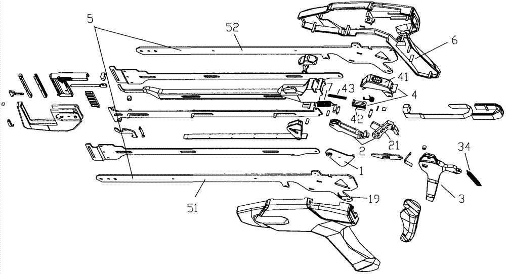 Stitching instrument with locking mechanism of firing handle