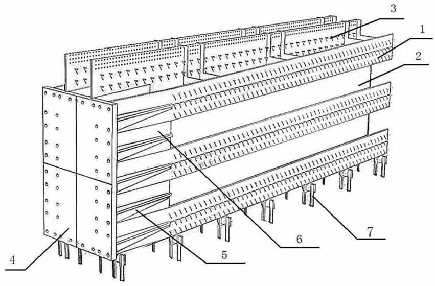 Mega column in shape of double Chinese characters ya and manufacturing method thereof