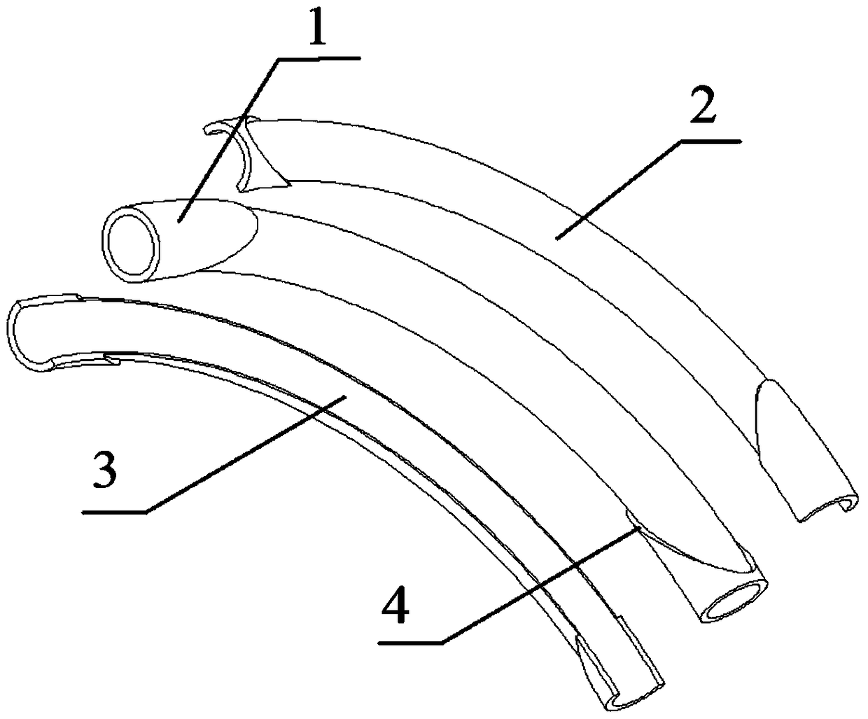 High-temperature superconducting bending magnet structure for superconducting rotating gantry technology