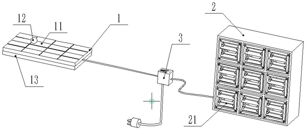 Negative pressure fan linkage control system based on solar power supply