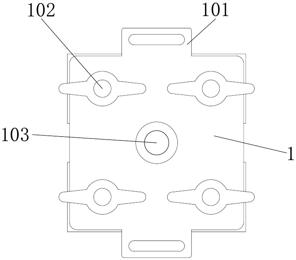 Leveling device for anchor rod drawing detection and construction method