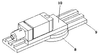 Horizontal movement, oblique feed and universal rotation milling and drilling tool