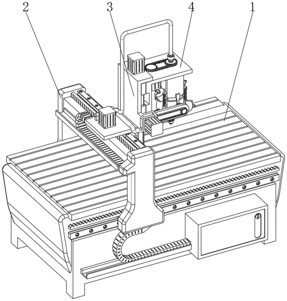 An all-in-one engraving and painting machine for wood veneer processing