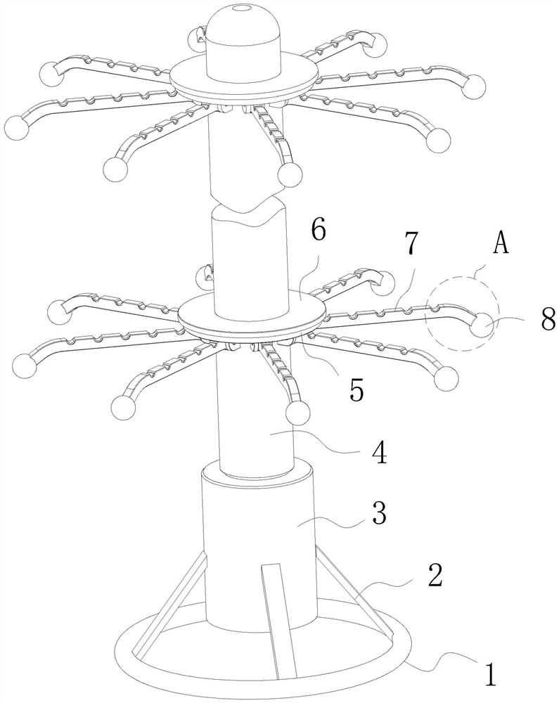 Commodity showing stand assembly with rotary showing function