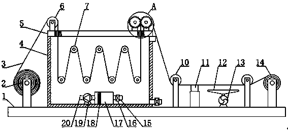 Cleaning and drying device for chemical fiber cloth