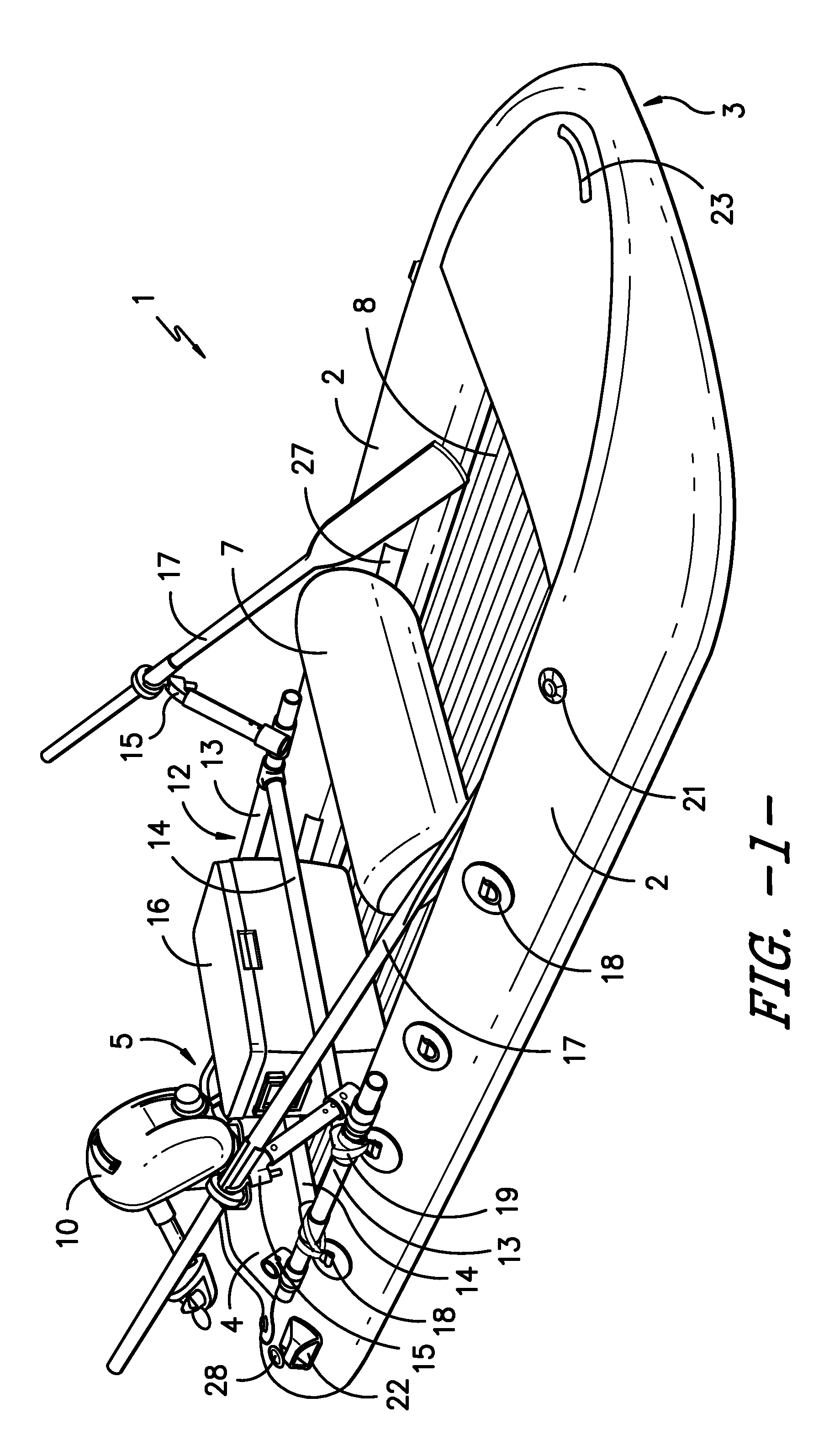 Convertible inflatable boat with stand up paddleboard