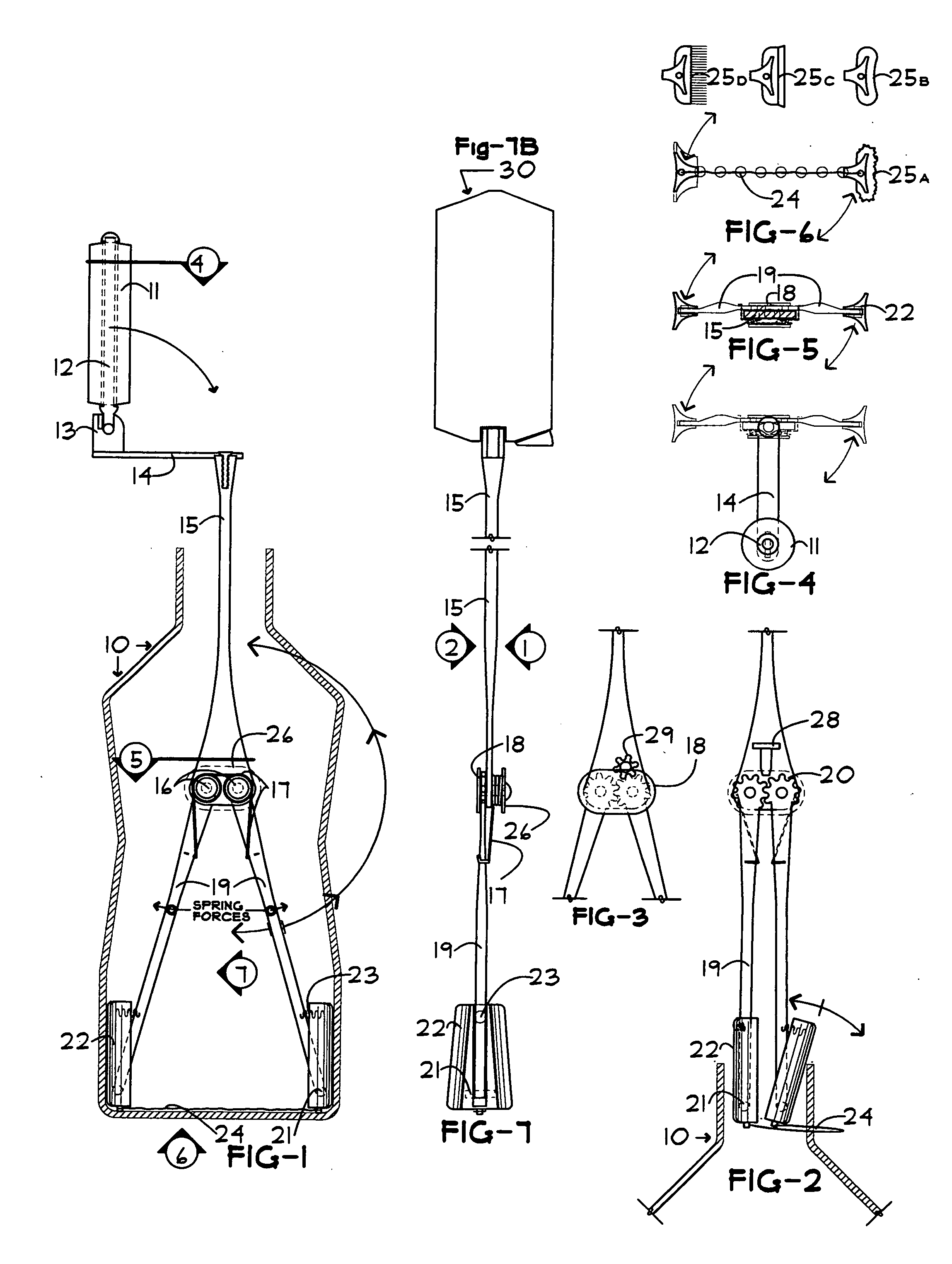 Rotatable container interior cleaning mechanism