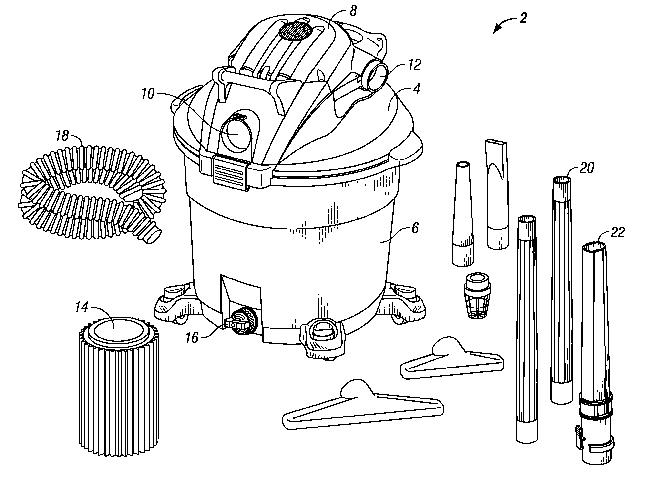 Locking blower nozzle with air bleed