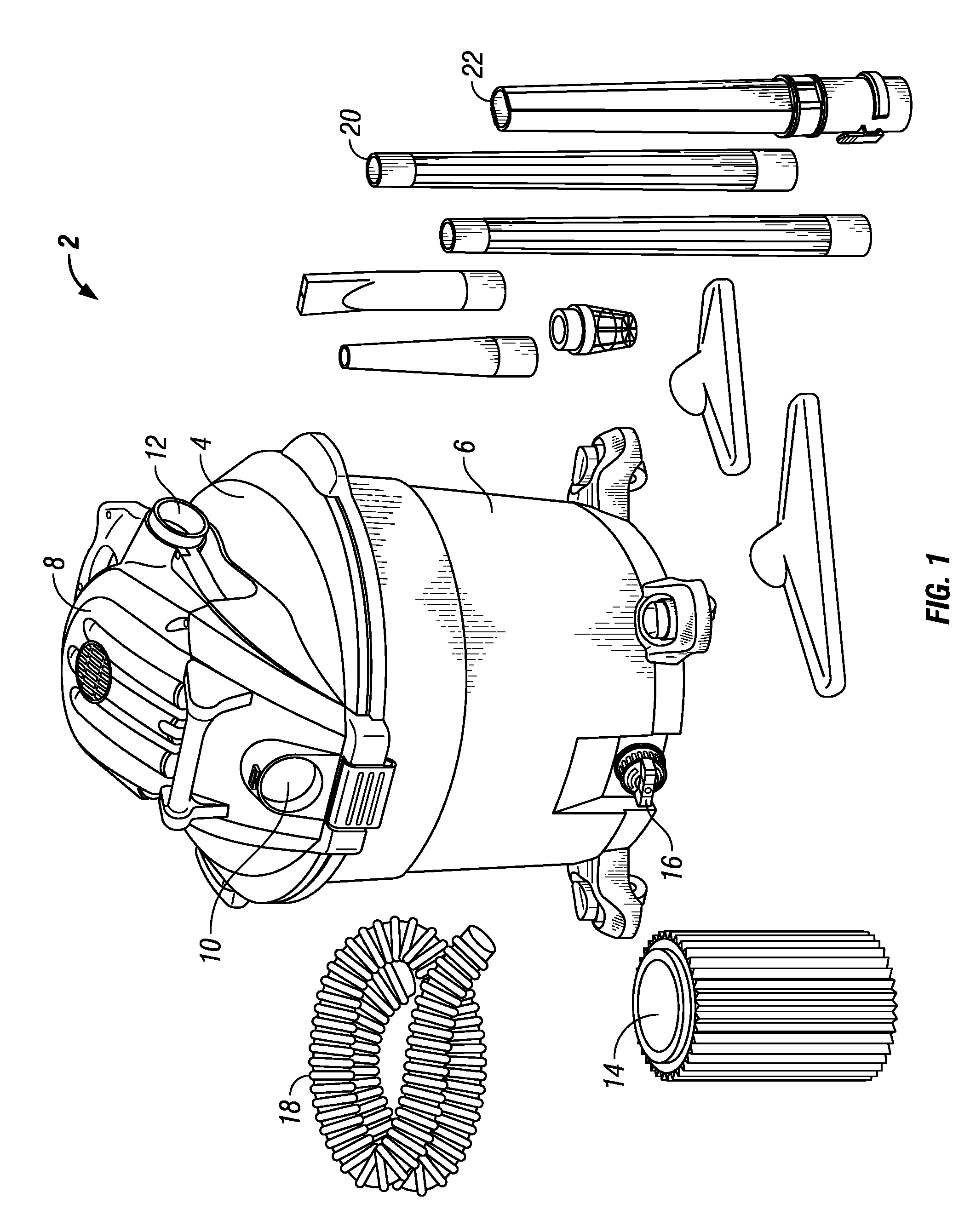 Locking blower nozzle with air bleed