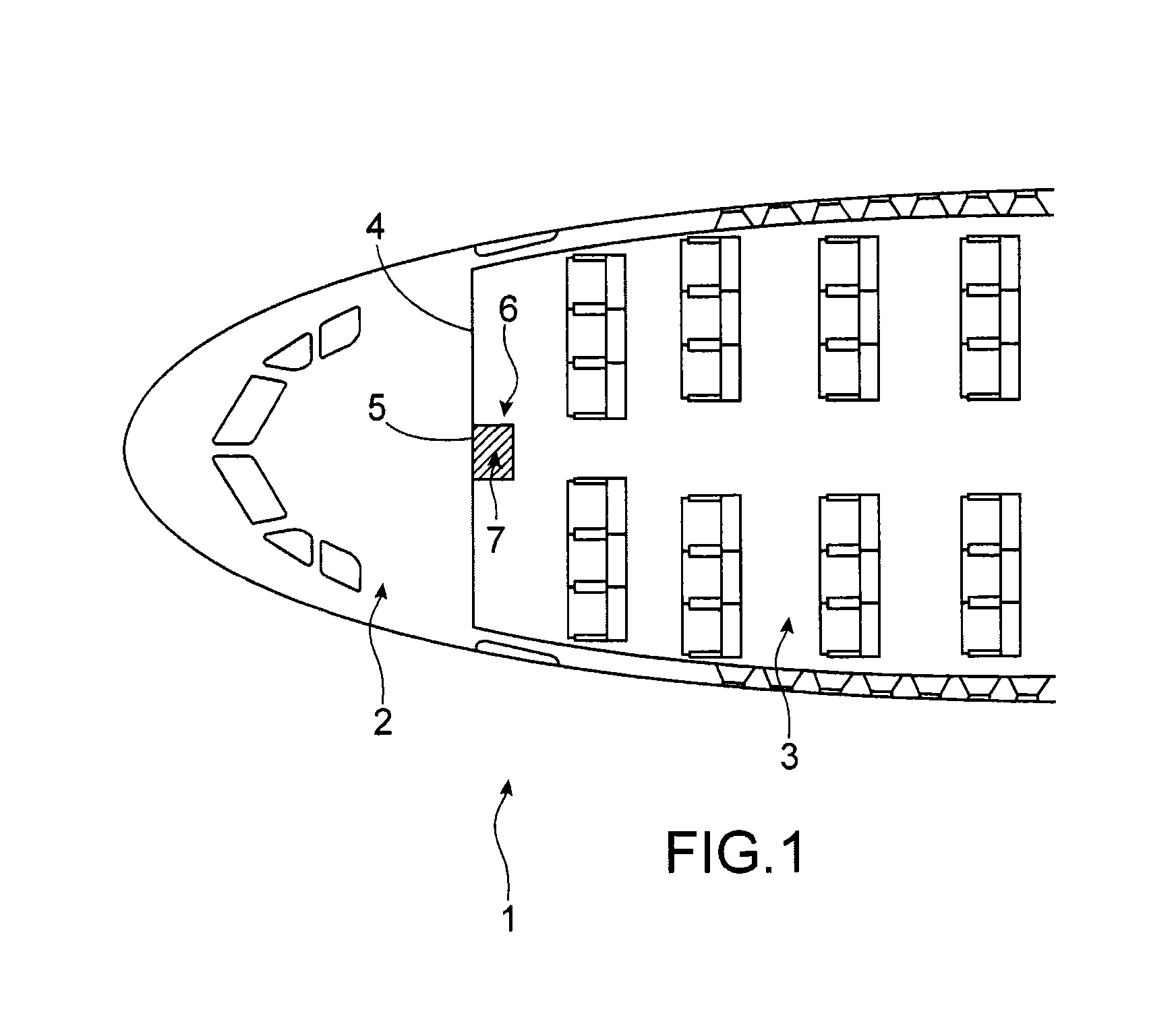 Aircraft nose section including a lock for accessing the cockpit