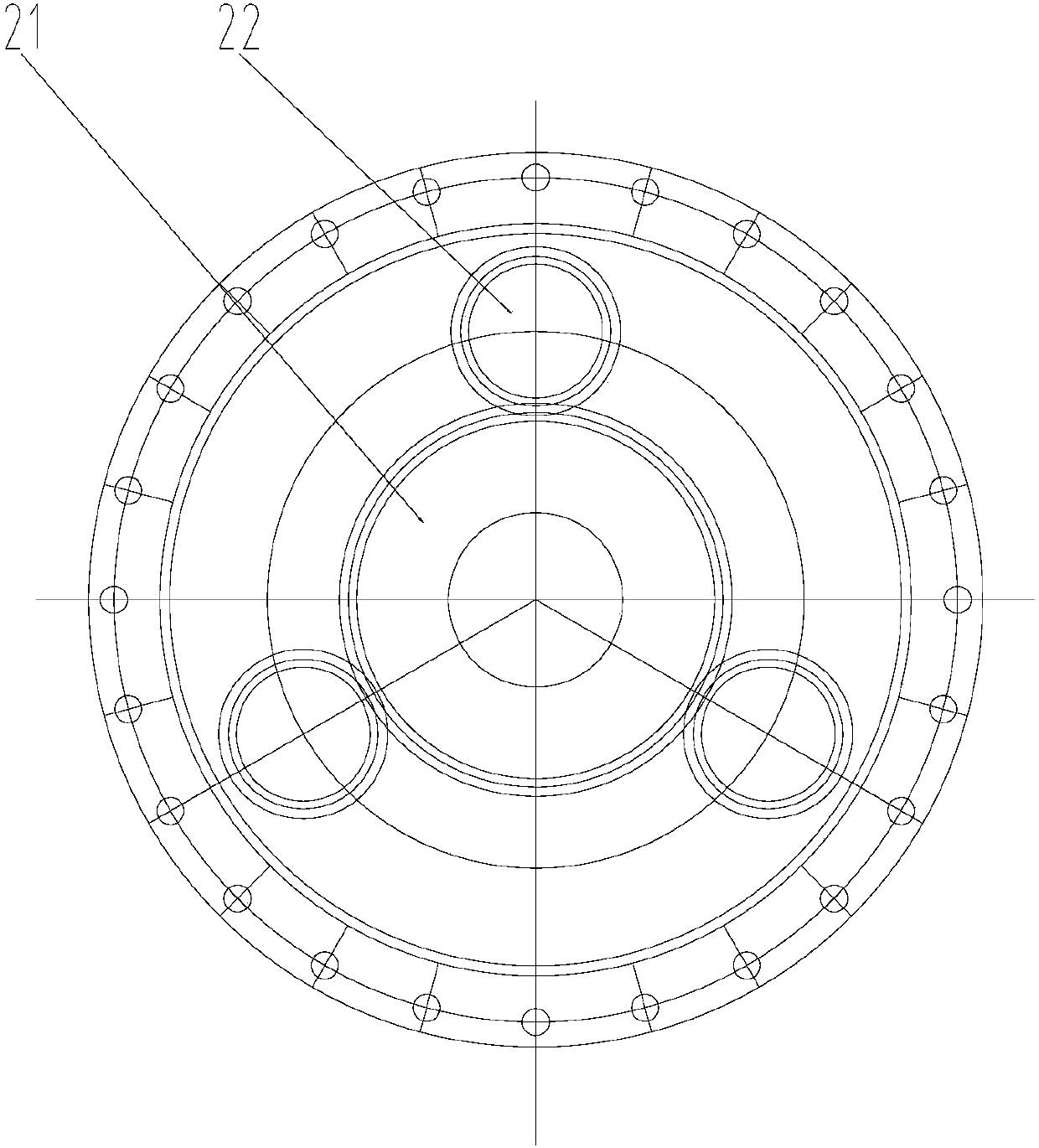 Horizontal axis semi-integrated type ocean current energy generator set