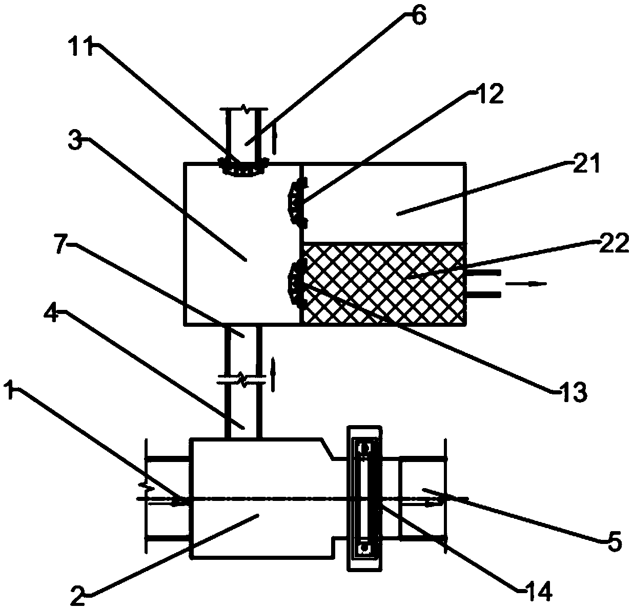 Drainage system provided with rainwater treatment systems and drainage control method