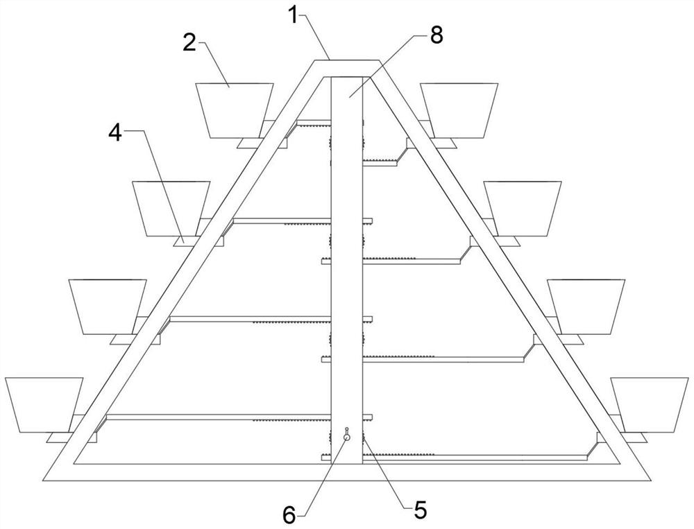 Greenhouse planting frame facilitating picking