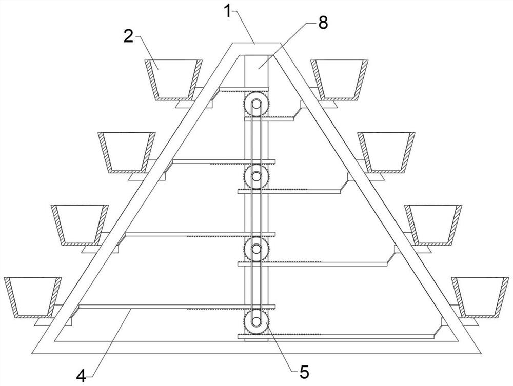 Greenhouse planting frame facilitating picking