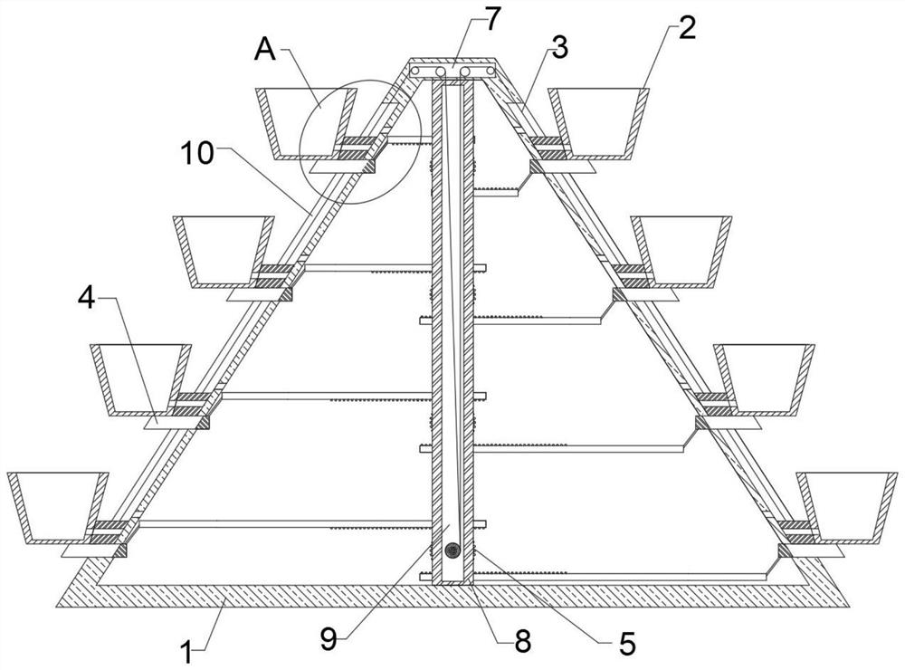 Greenhouse planting frame facilitating picking