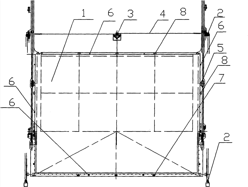 Automatic hydraulic side rolling type super-large hatch cover