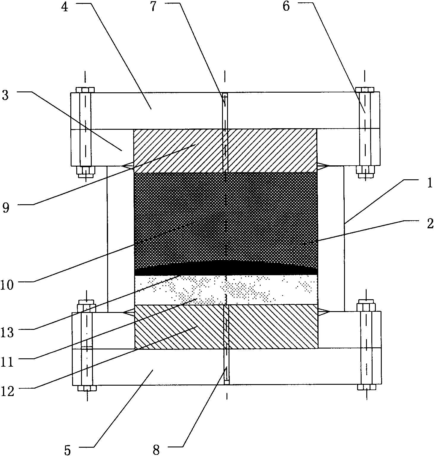 Simulation experimental device for natural hydrate geological stratification