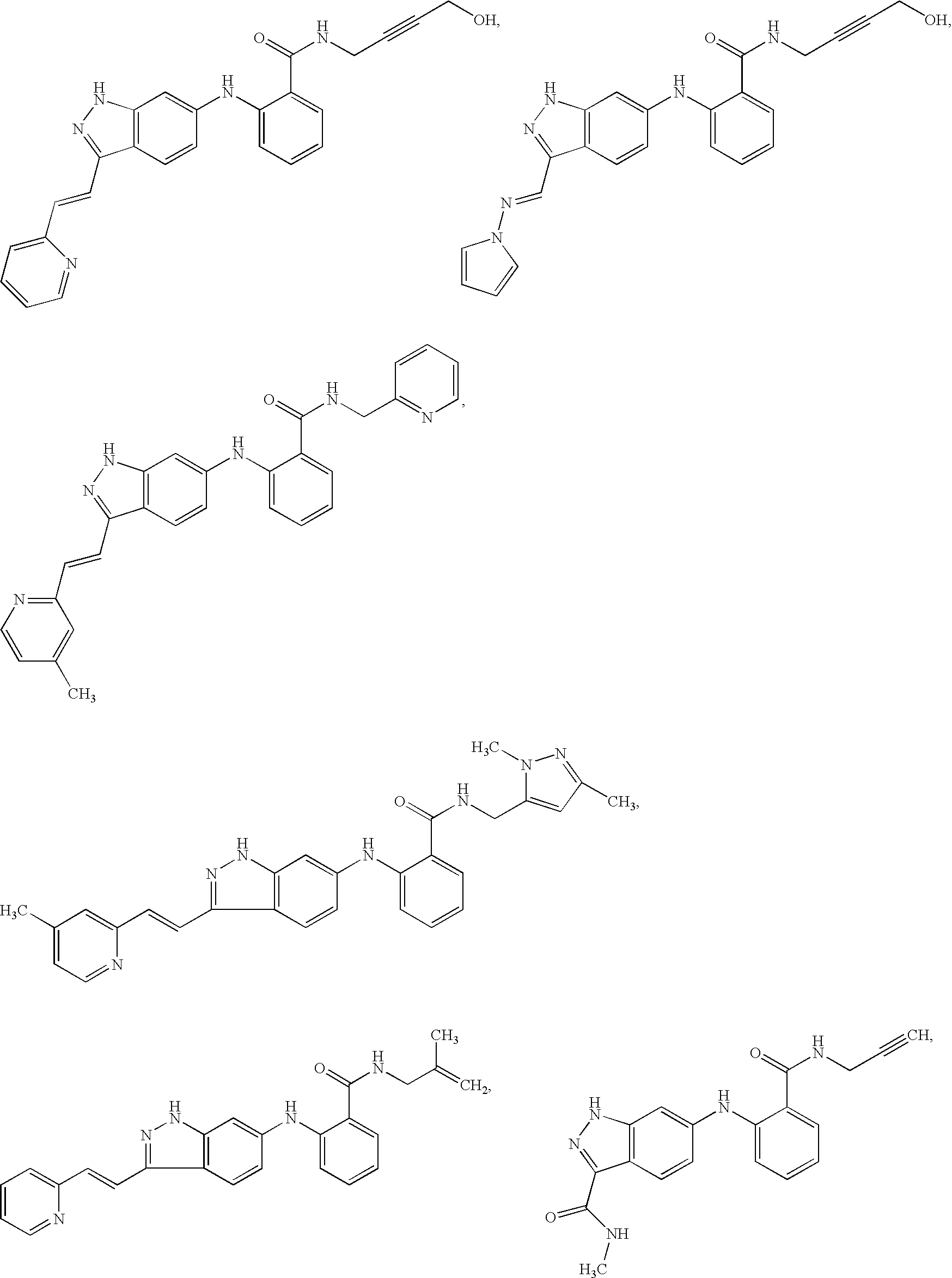 Indazole compounds and pharmaceutical compositions for inhibiting protein kinases, and methods for their use