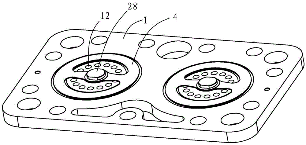 Crankshaft type compressor valve plate structure