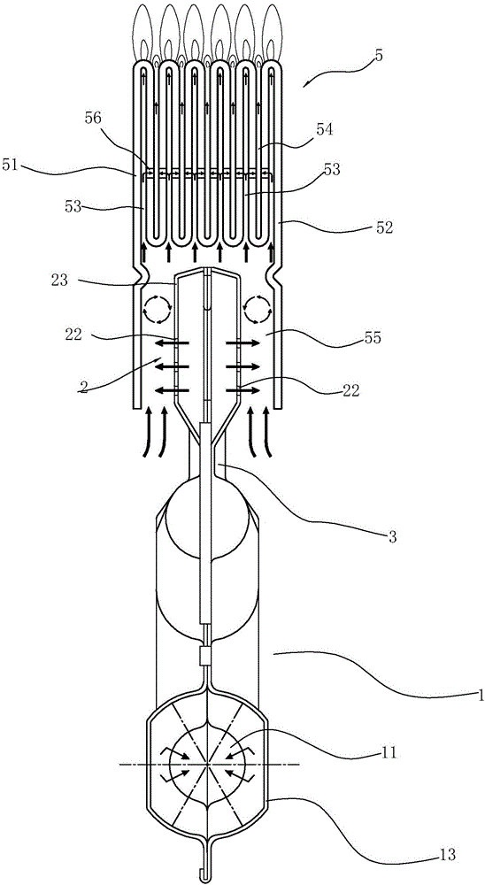 Burner for gas water heater