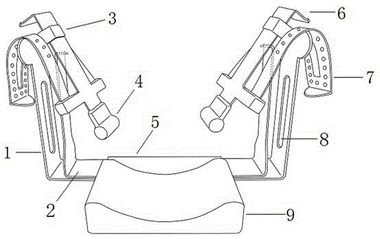 Synchronous fixing rack for mandible mask