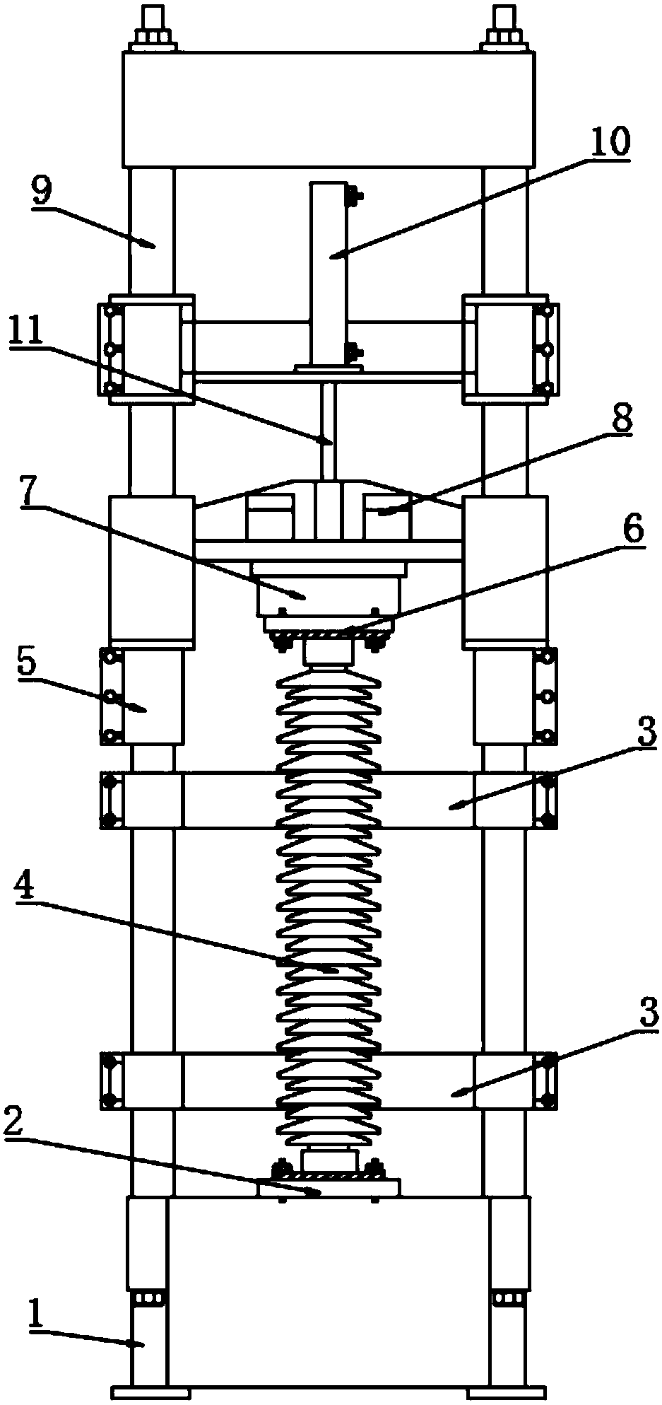 Bar-shaped insulator vibratory cementing machine