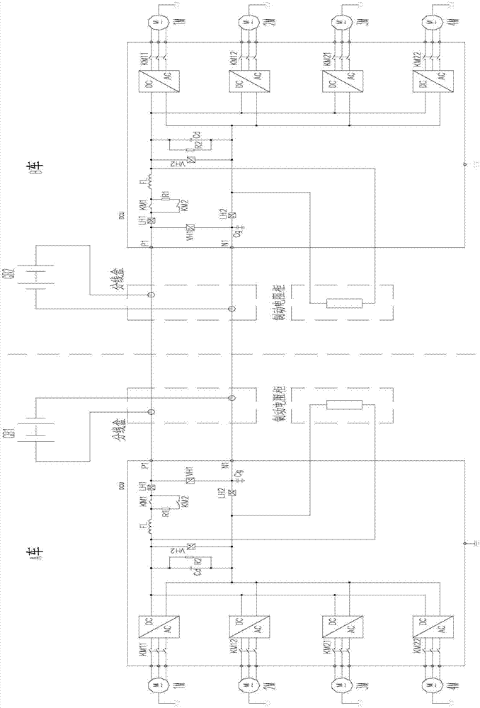 Storage battery powered train and train network control system