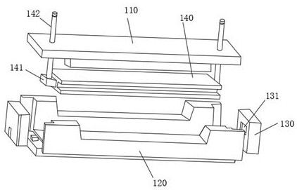 A kind of ultra-long aluminum alloy beam low-pressure casting mold and casting method thereof