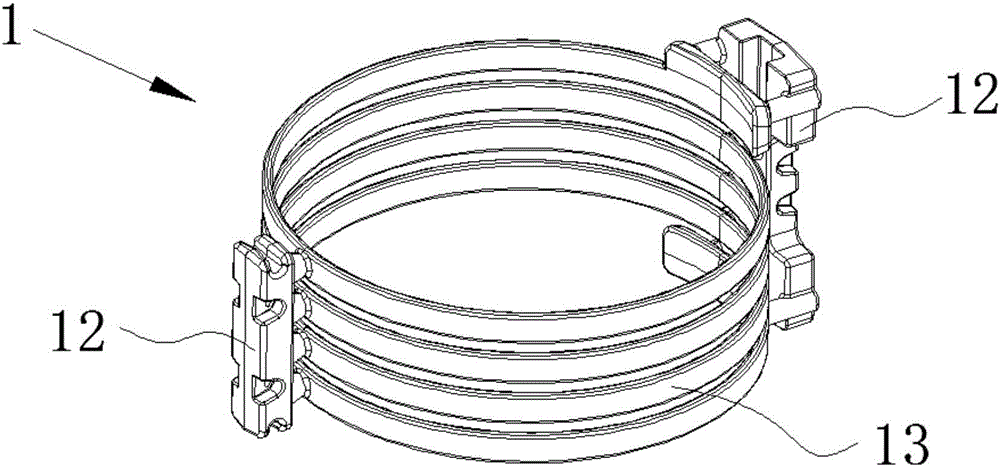 Manufacturing process and structure for sand core mold of spiral water channel of new energy water-cooled motor enclosure