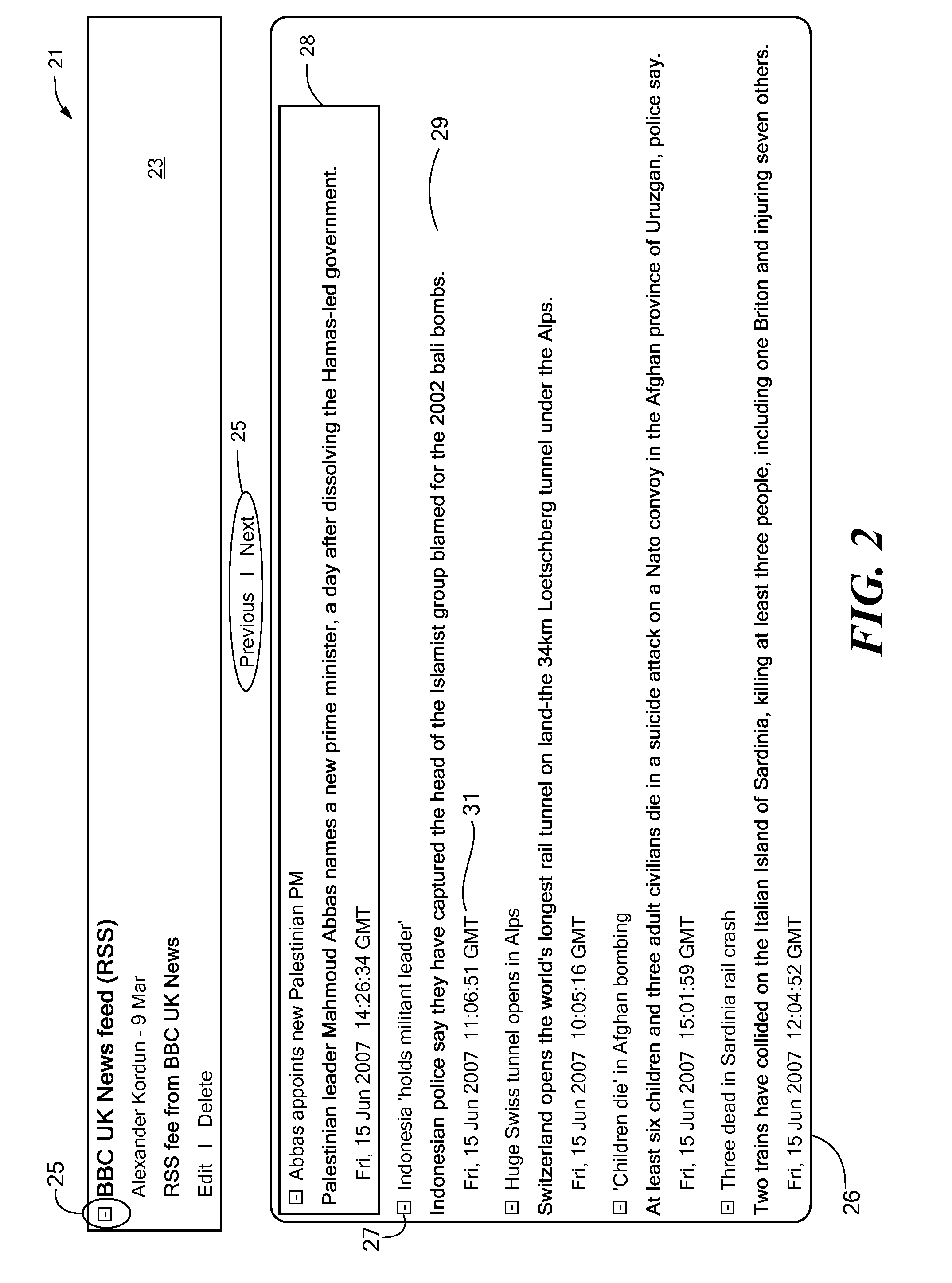 Method and system for providing XML-based asynchronous and interactive feeds for web applications