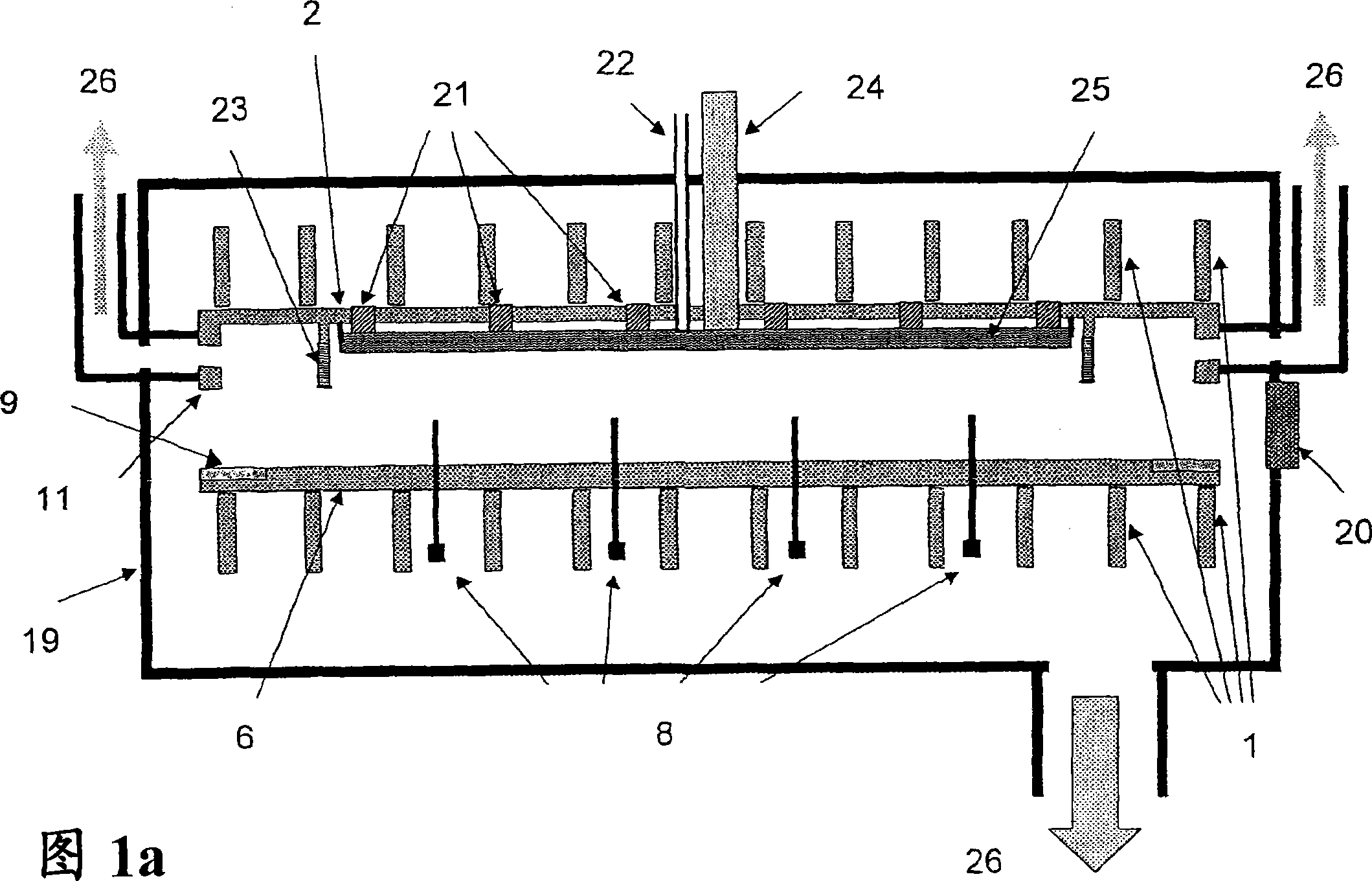 Vacuum processing chamber for very large area substrates