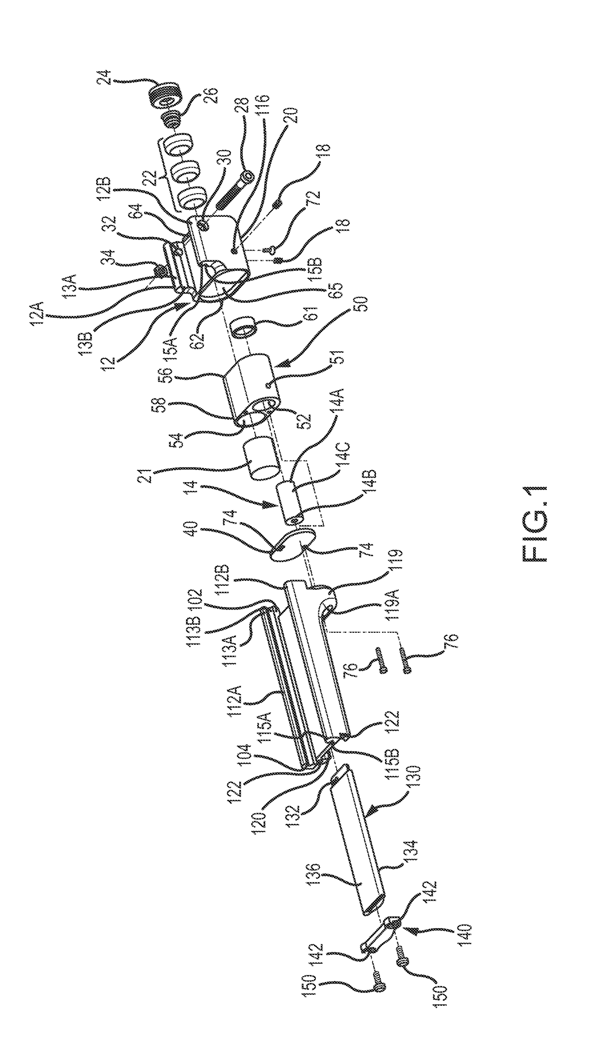 Grip aiming device for weapons