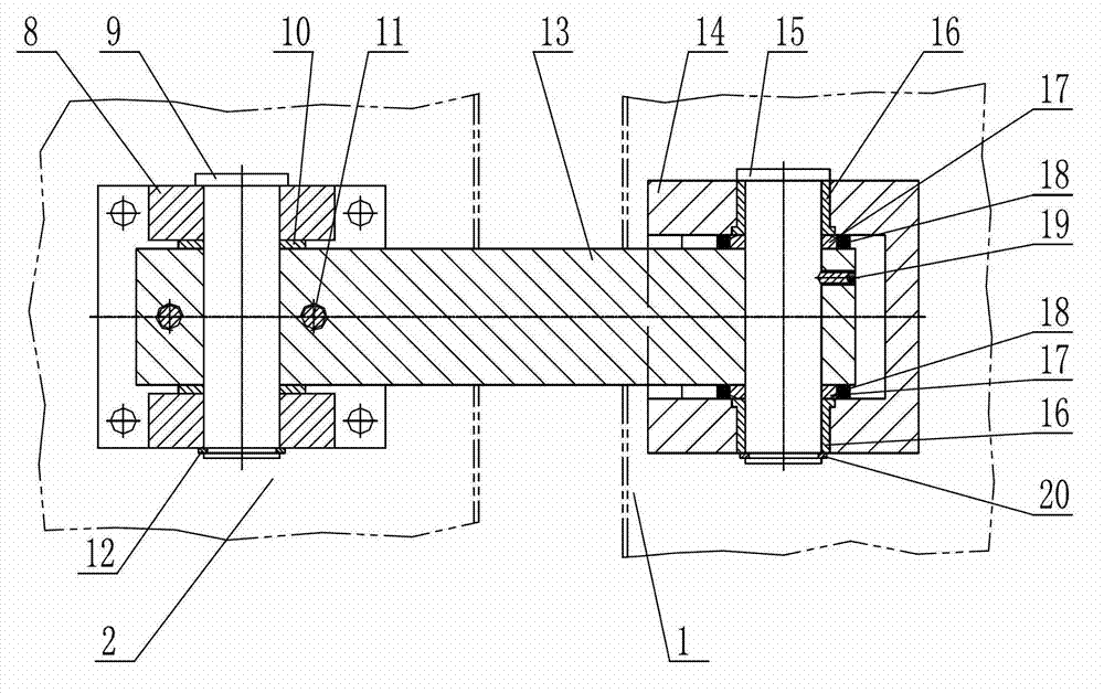 Hollow hinge of box door