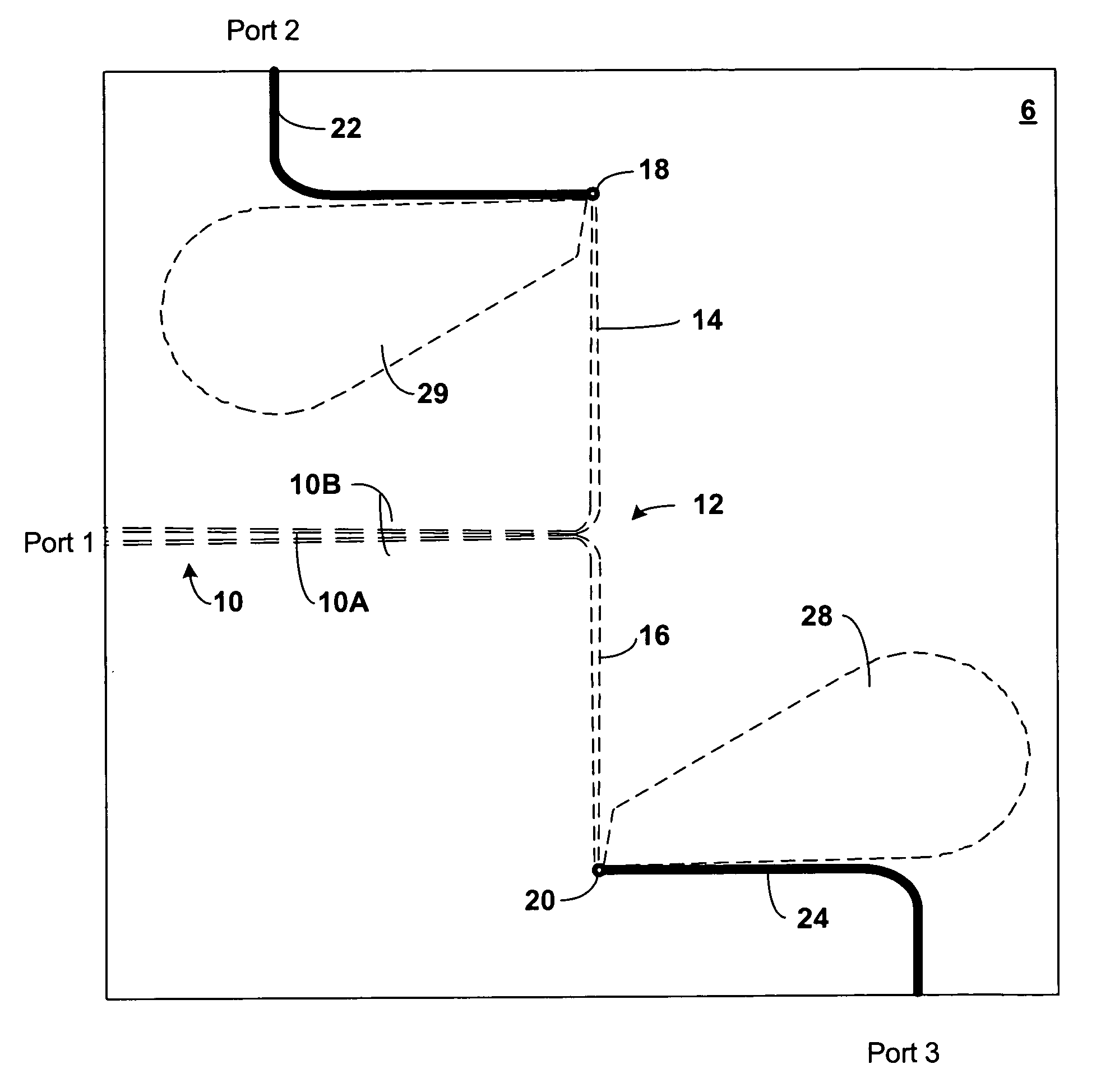 Broadband 180° degree hybrid microwave planar transformer