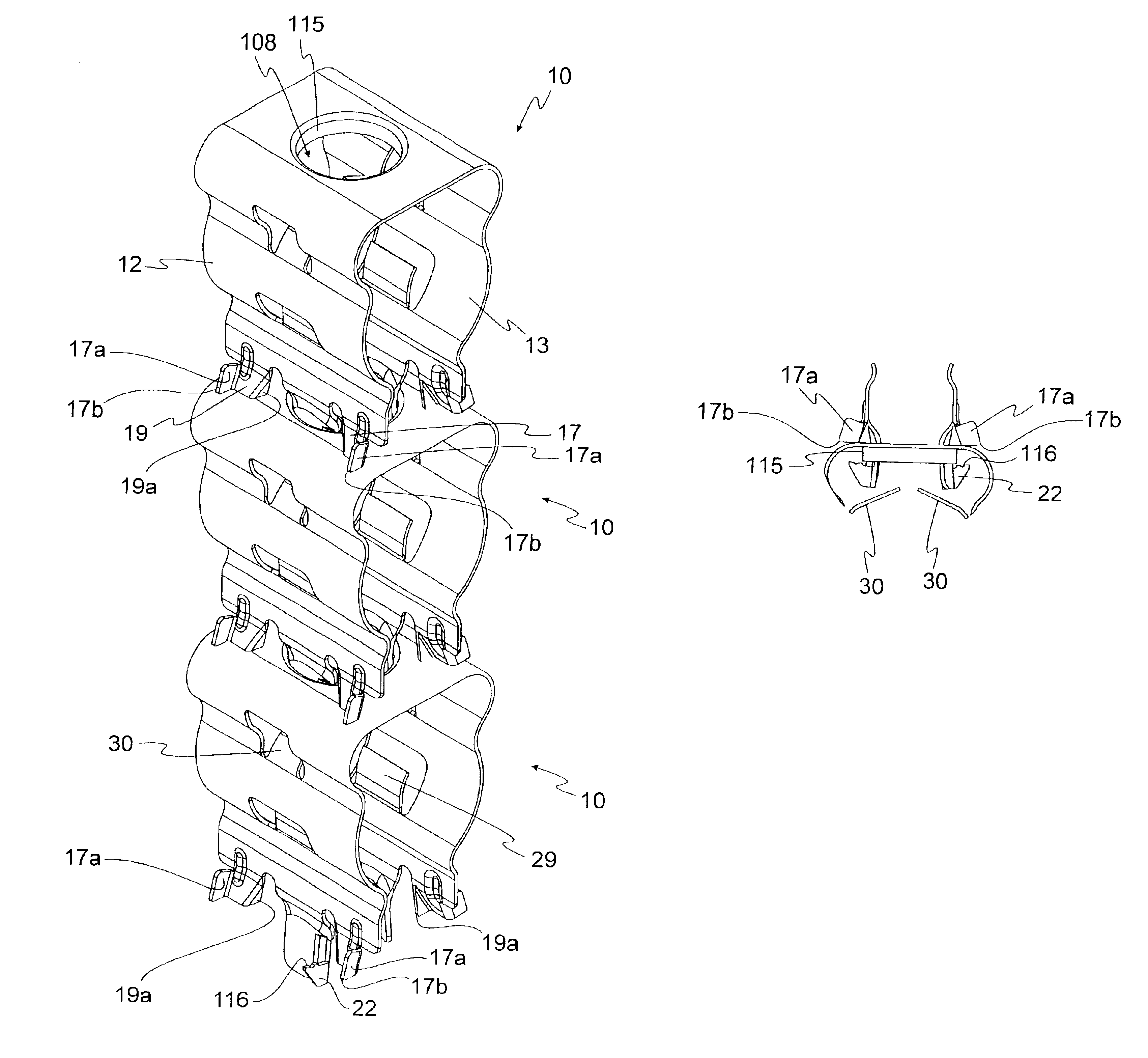 Stackable transmission line hanger